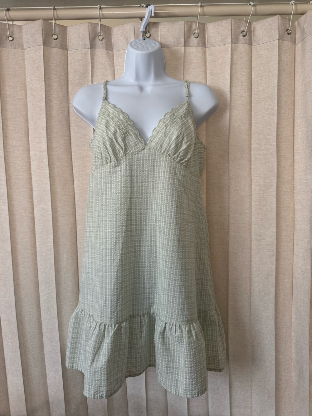 wild fable sage green textured slip dress